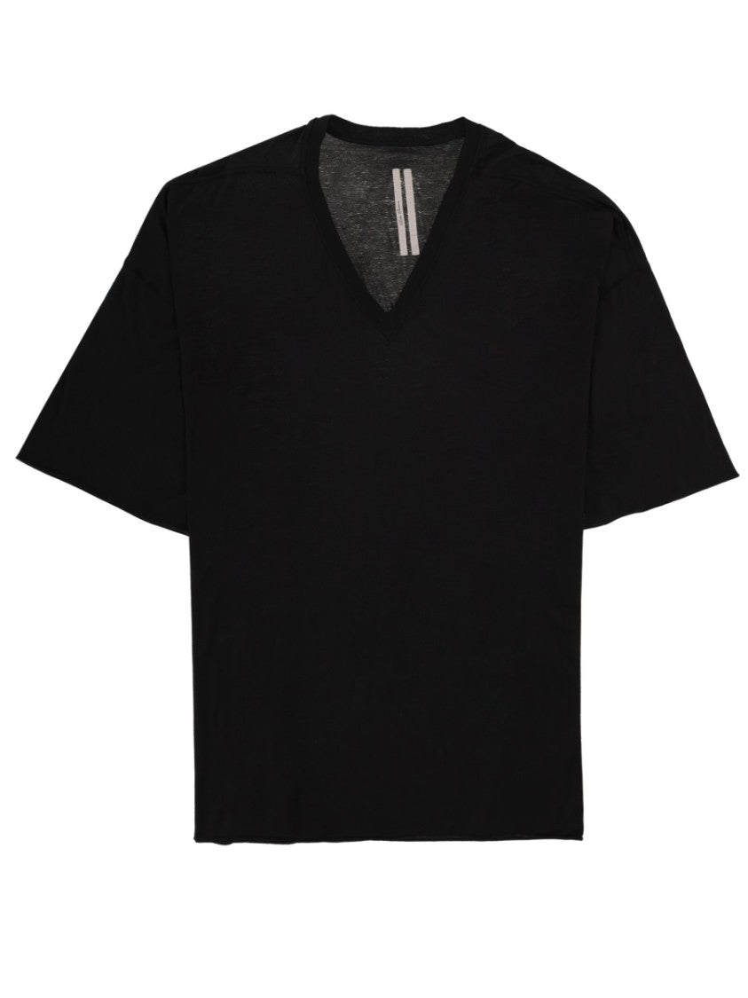 Rick Owens Tommy Black V-Neck T-Shirt