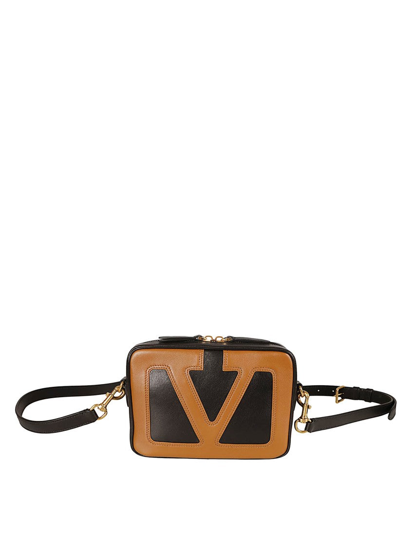 Valentino Garavani Rectangular Lambskin Bag With Prominent Logo