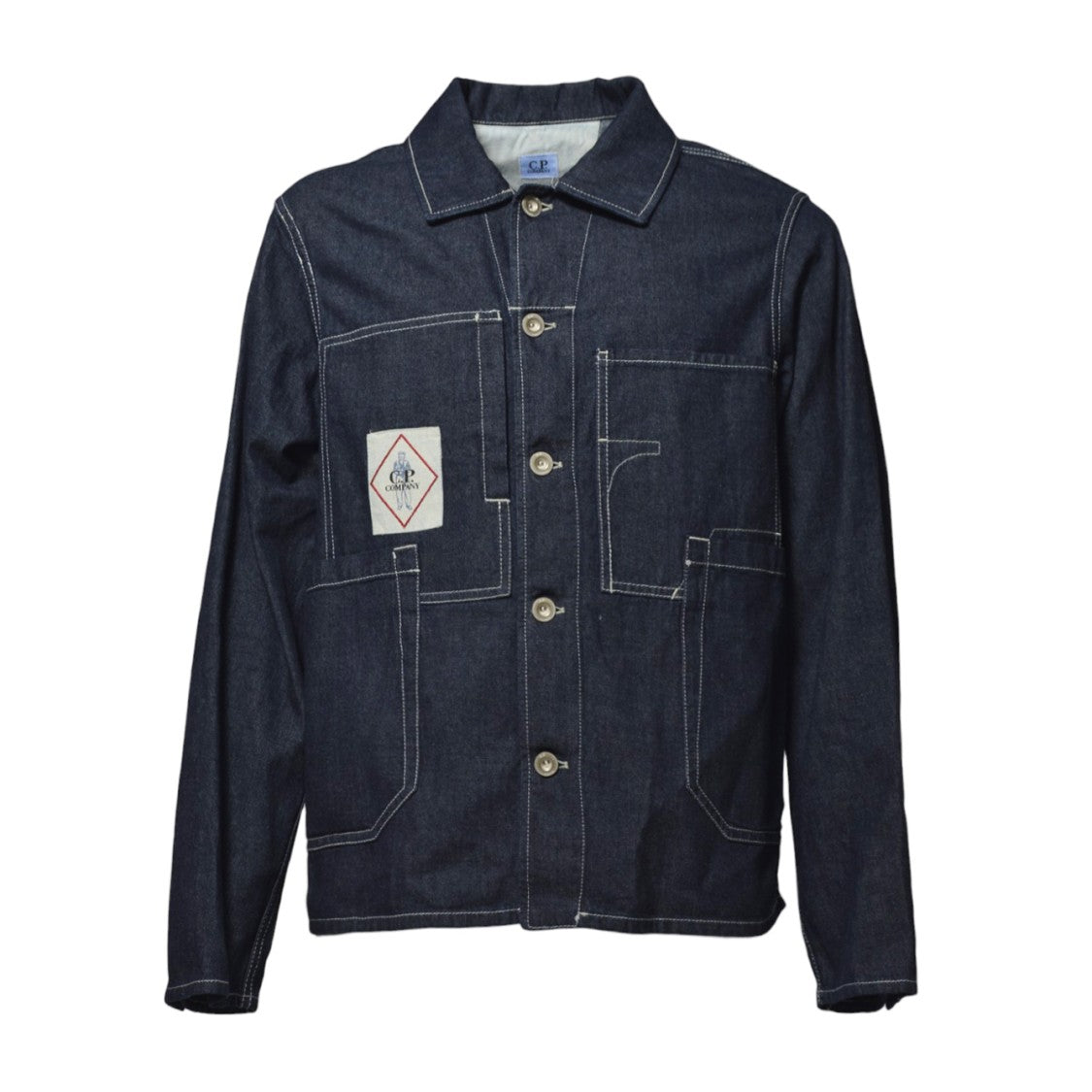 C.P. Company Blue Cotton Denim Chore Jacket