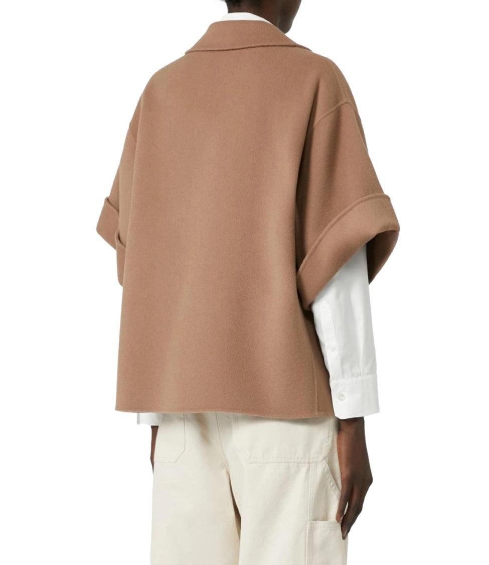 Max Mara Short Double-Breasted Coat With Boxy Silhouette
