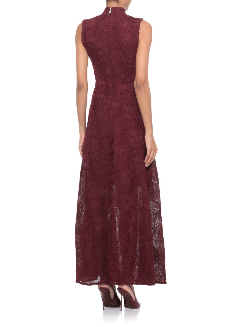 Rotate Flared Tulle Dress With Intricate Rose Detailing