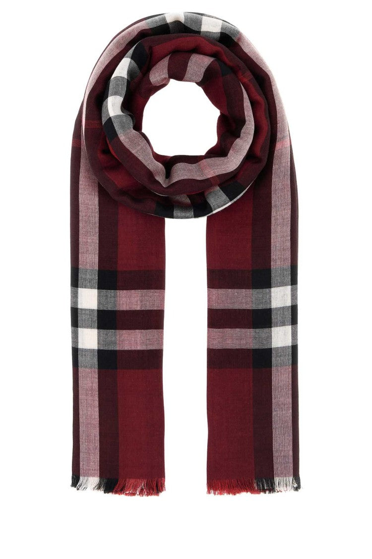 Burberry Embroidered Wool Blend Scarf