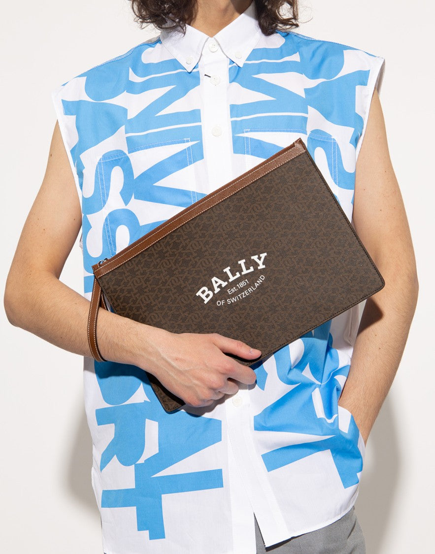 Bally Bollis Logo Large Clutch Bag