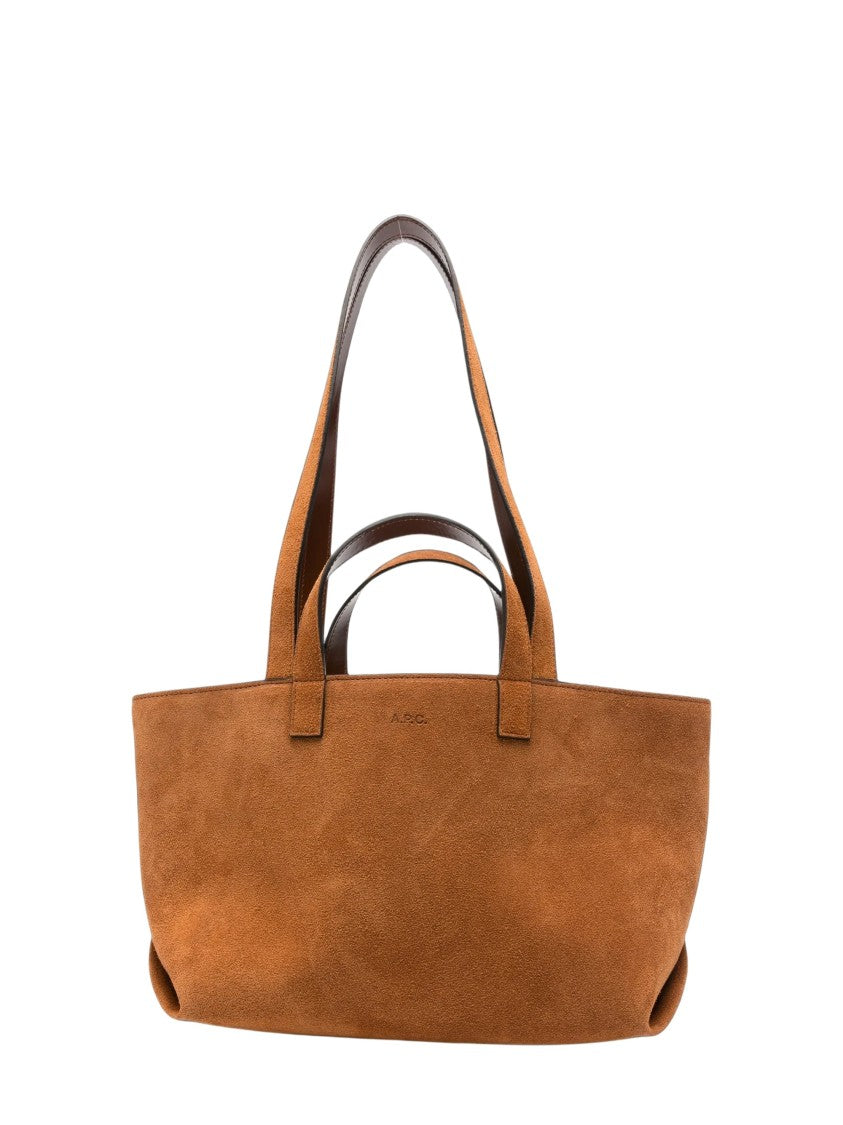 A.P.C. Rectangular Suede Tote Bag With Versatile Carrying Options