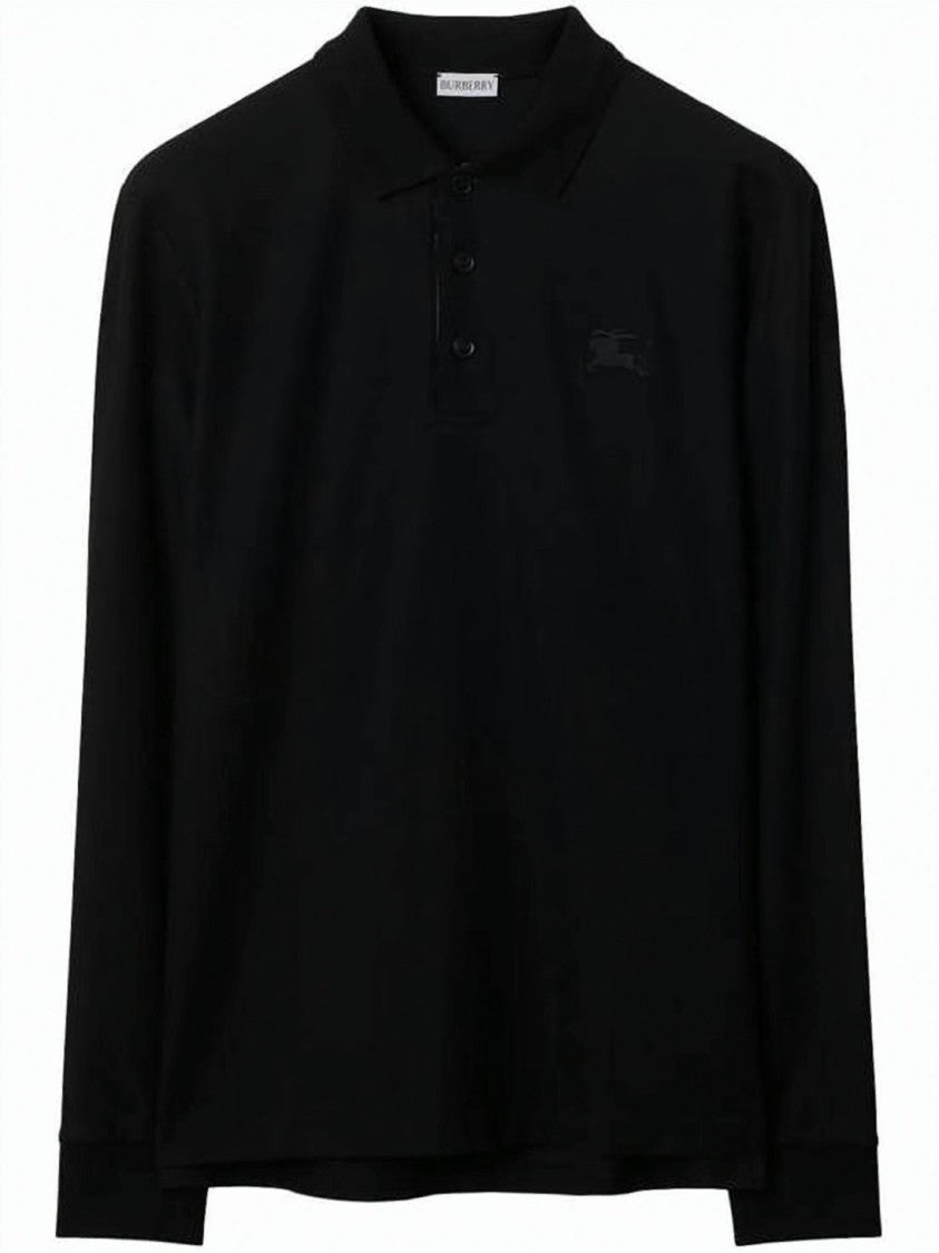 Burberry Long-Sleeve Polo Shirt With Classic Collar