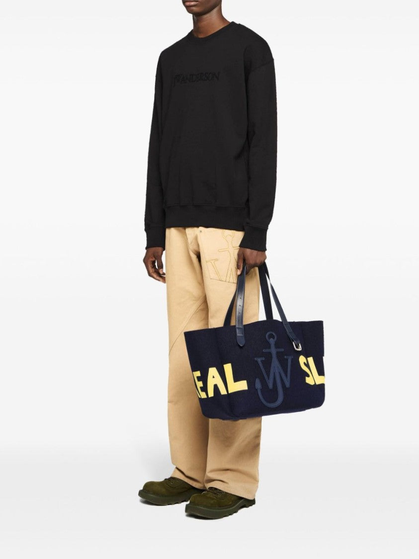 J. W. Anderson Black Sweatshirt With Unique Embroidery