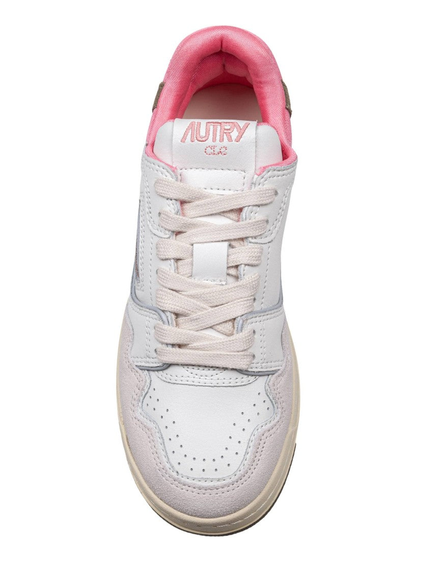 Autry White-Geranium Suede/Nubuck Clc Low Sneakers