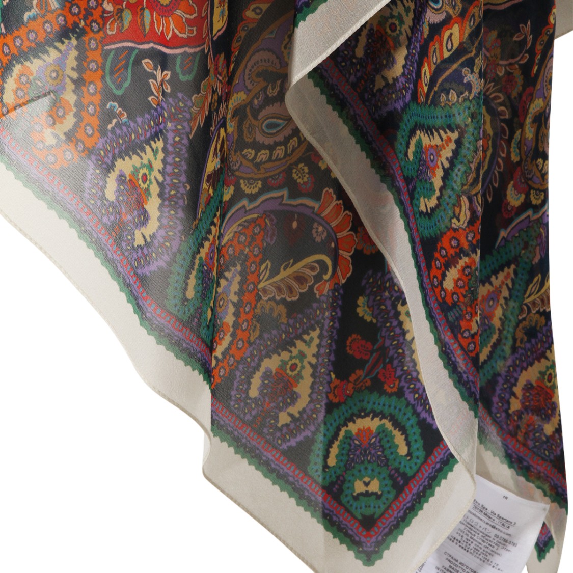 Etro Flowing Asymmetrical Hemline Top With Paisley Pattern