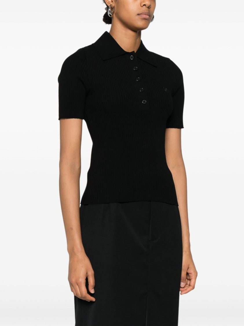 Courrèges Fitted Ribbed Knit Top