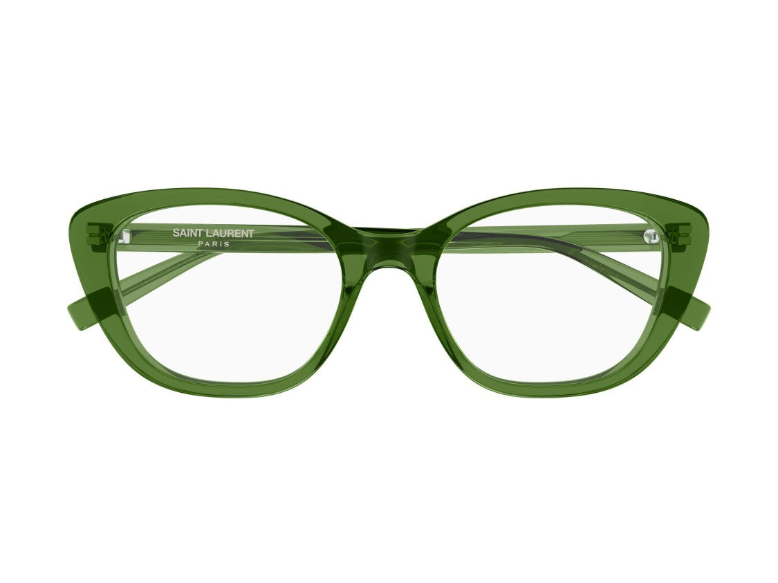 Saint Laurent Sl 945 Green Translucent Oversized Square Acetate Eyeglasses