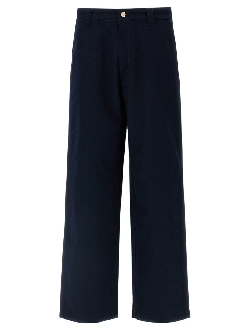 Gucci Heavy Cotton Pants With Signature Gg Detailing