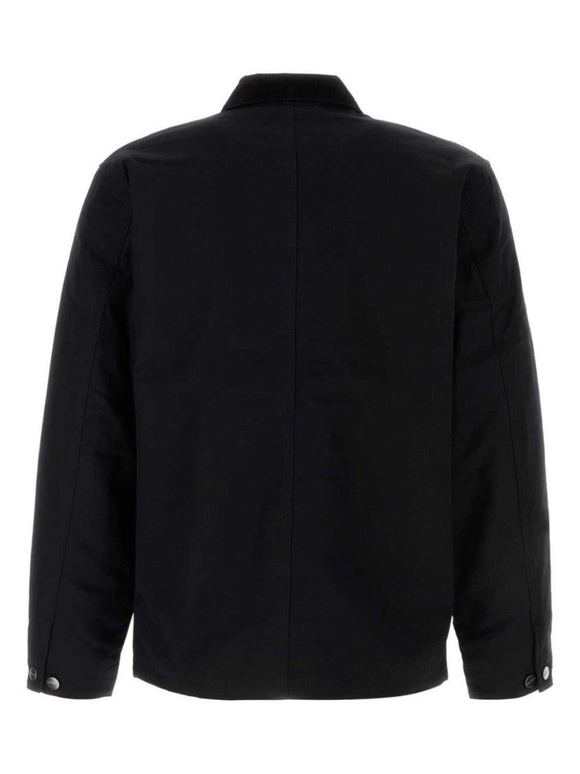 Carhartt Wip Black Corduroy Collar Canvas Jacket