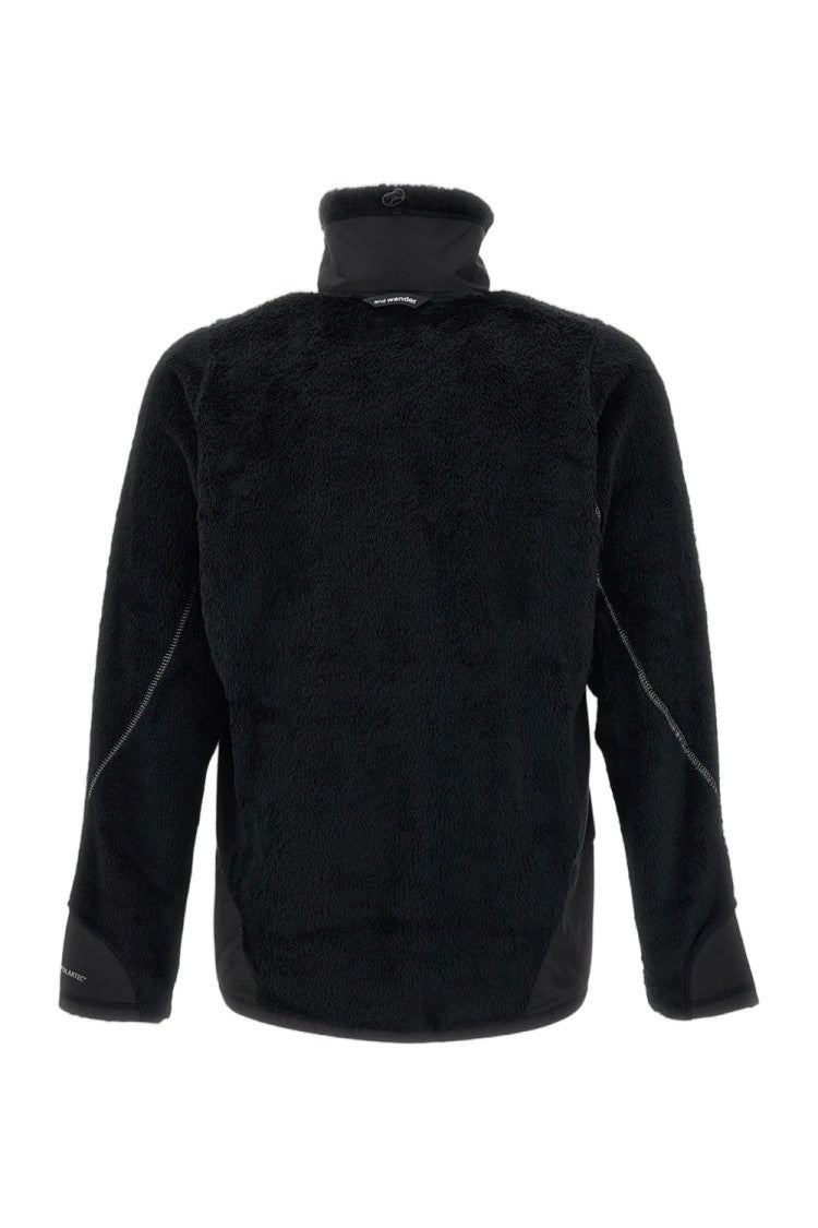 And Wander Black Polartec High Loft Fleece Jacket