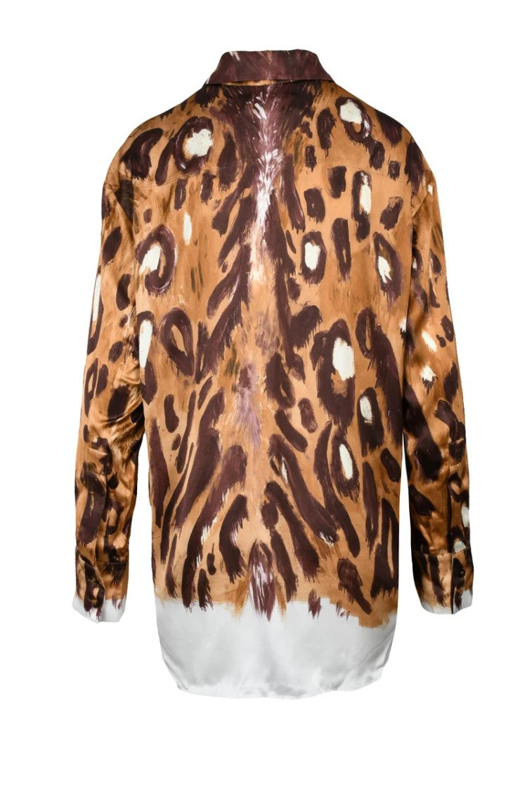 Marni Viscose Overshirt - Brown/Beige
