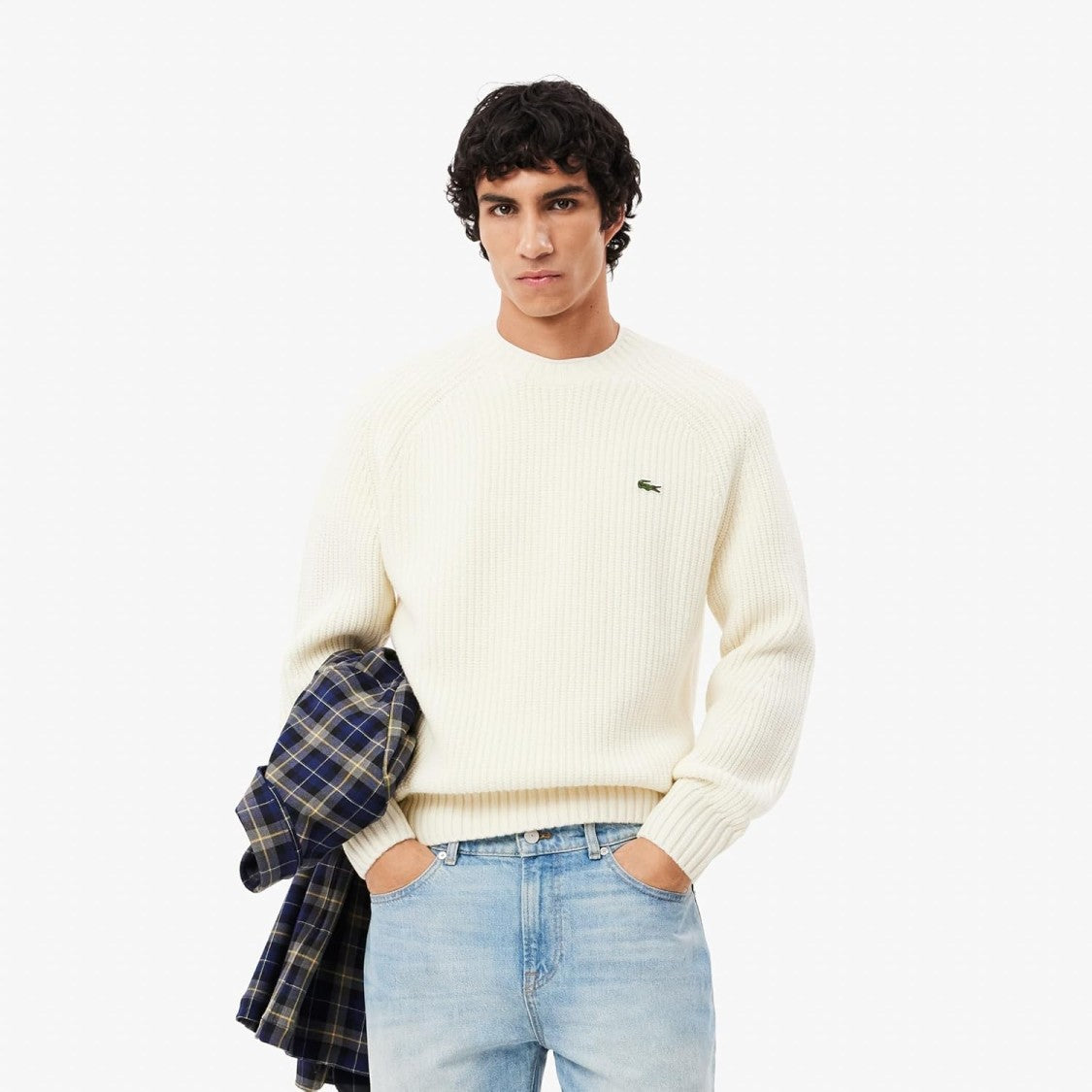 Lacoste Structured Sweater With Minimalistic Detailing