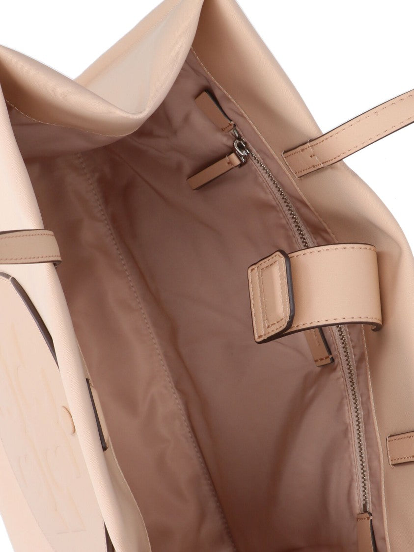 Tory Burch Structured Pink Handbag With Minimalist Design