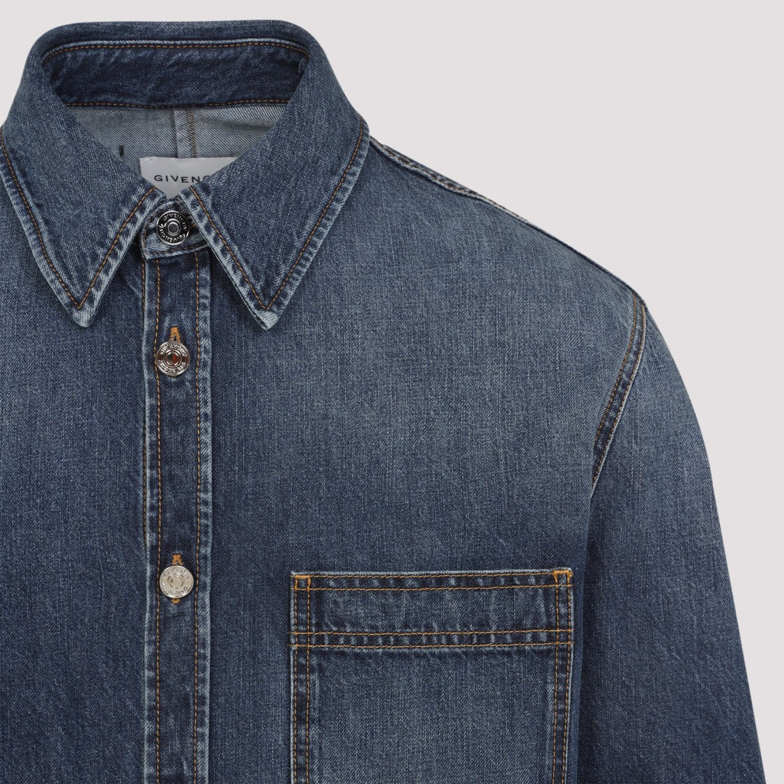 Givenchy Classic Denim Shirt With Button-Up Front