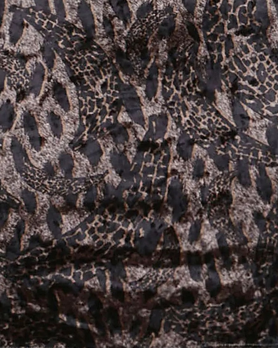 Fiorucci Brown Banimalier Velour Mini Dress