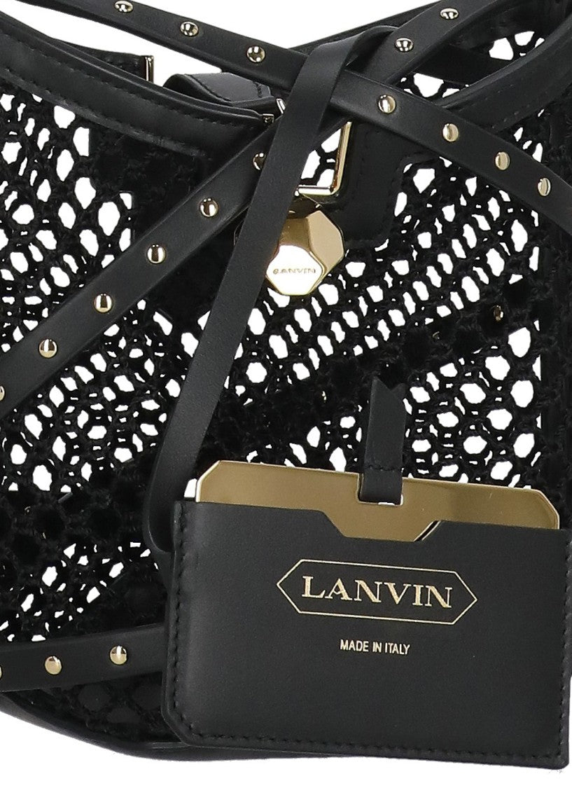 Lanvin Intricate Cut-Out Leather Bucket Bag