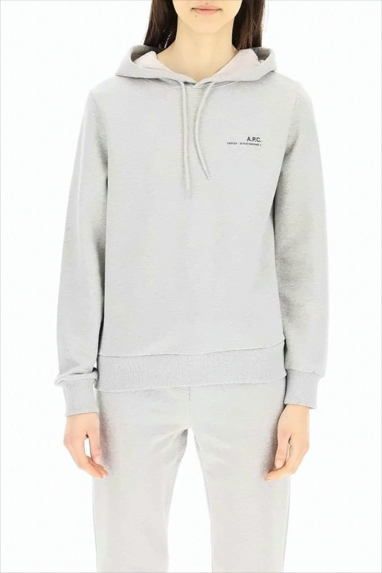 A.P.C. Light Grey Hooded Sweatshirt With Drawstring