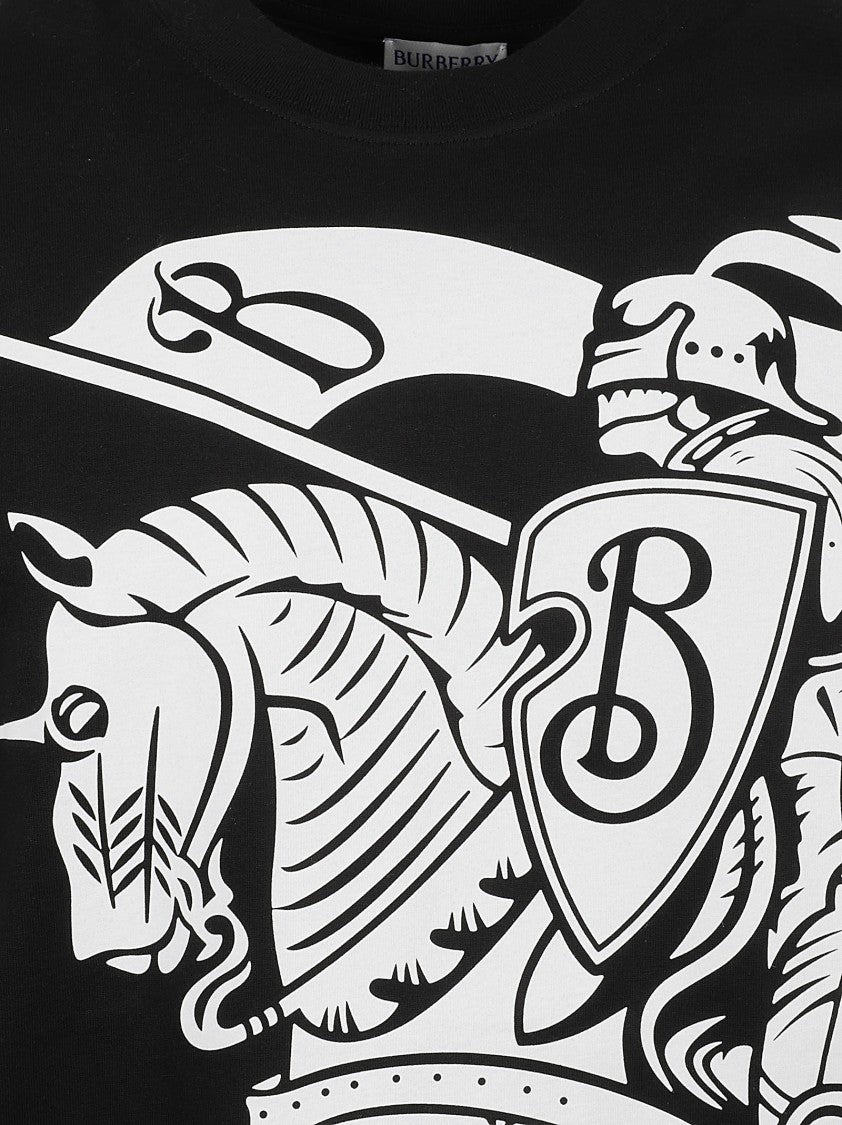 Burberry Graphic Knight Print Black T-Shirt