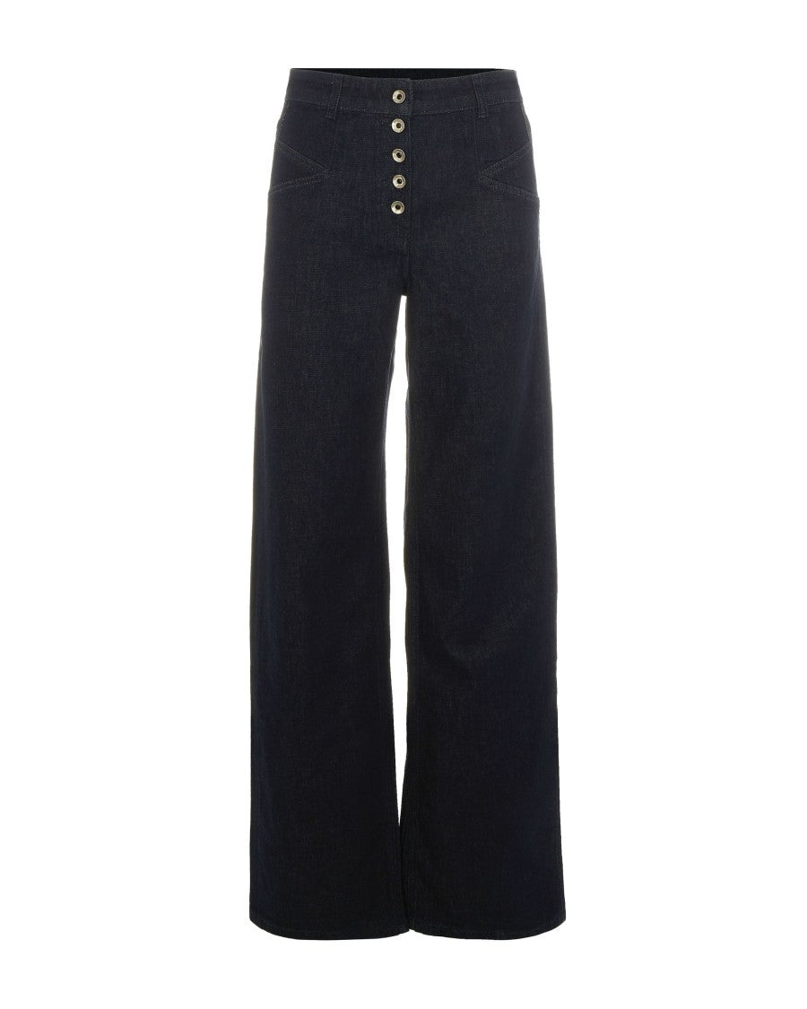 Patrizia Pepe Dark Blue Denim Trousers