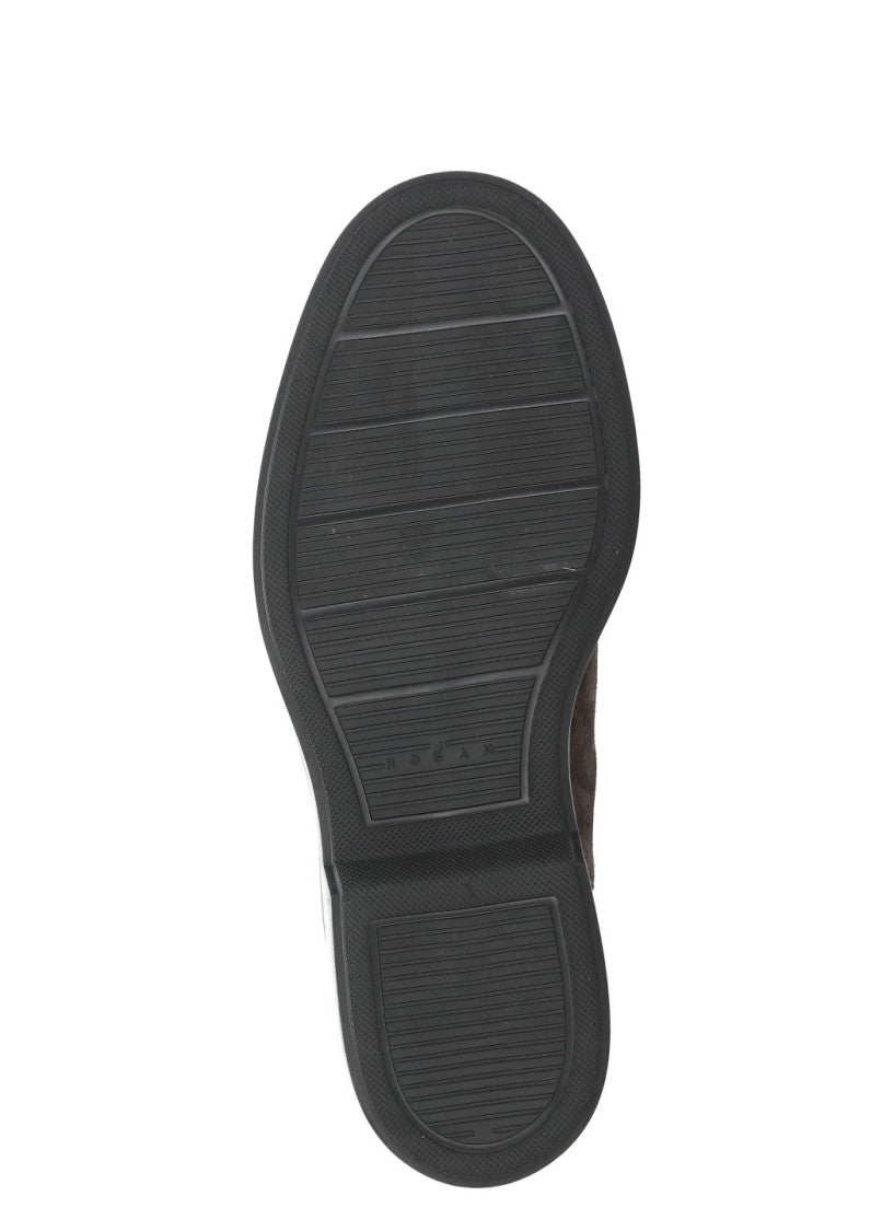 Hogan Brown Suede Slip-On Boots