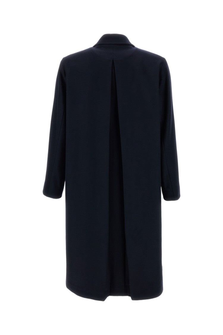 Boglioli Blue Loden Wool Shirt Collar Coat