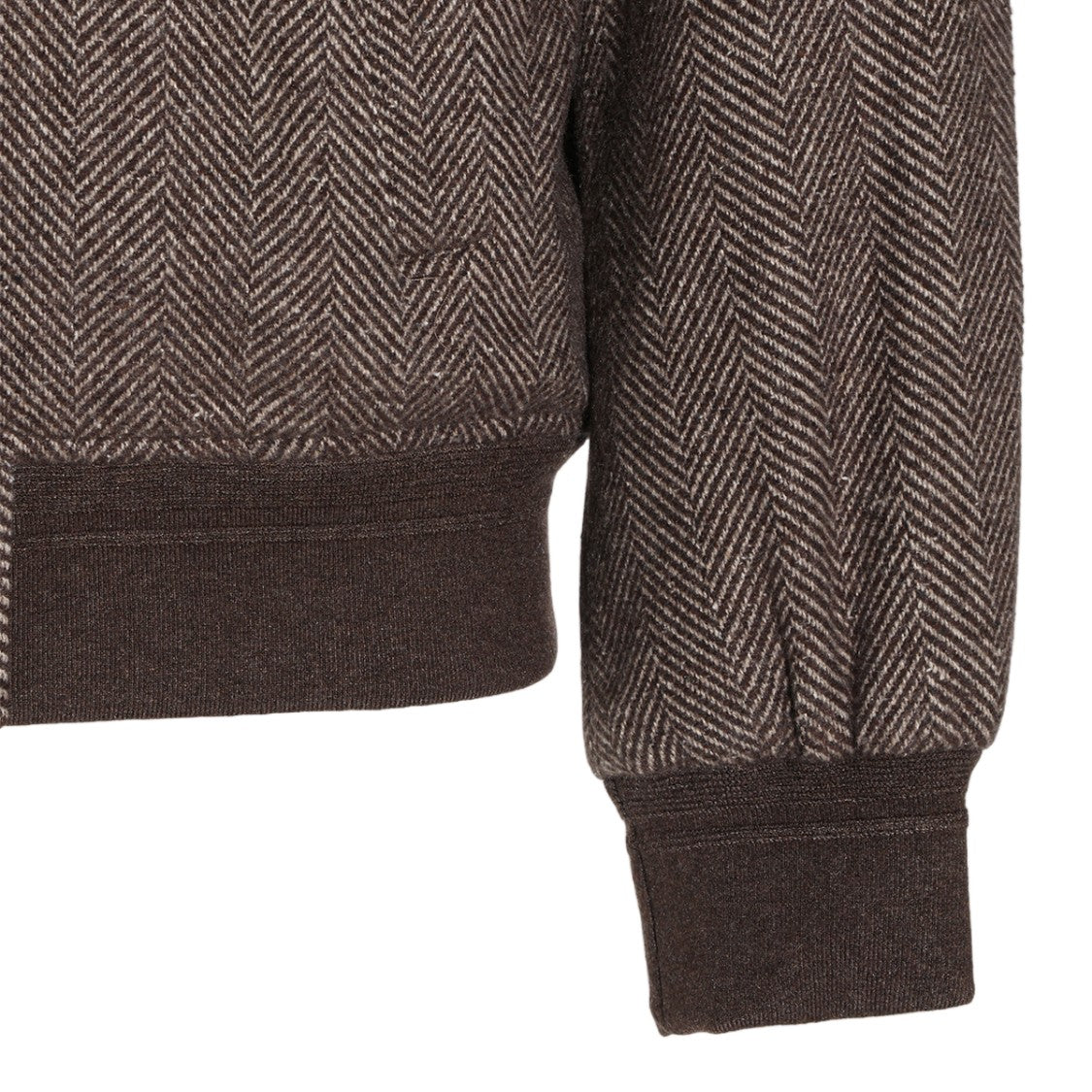 Montecore Brown Herringbone Vintage Collar Jacket