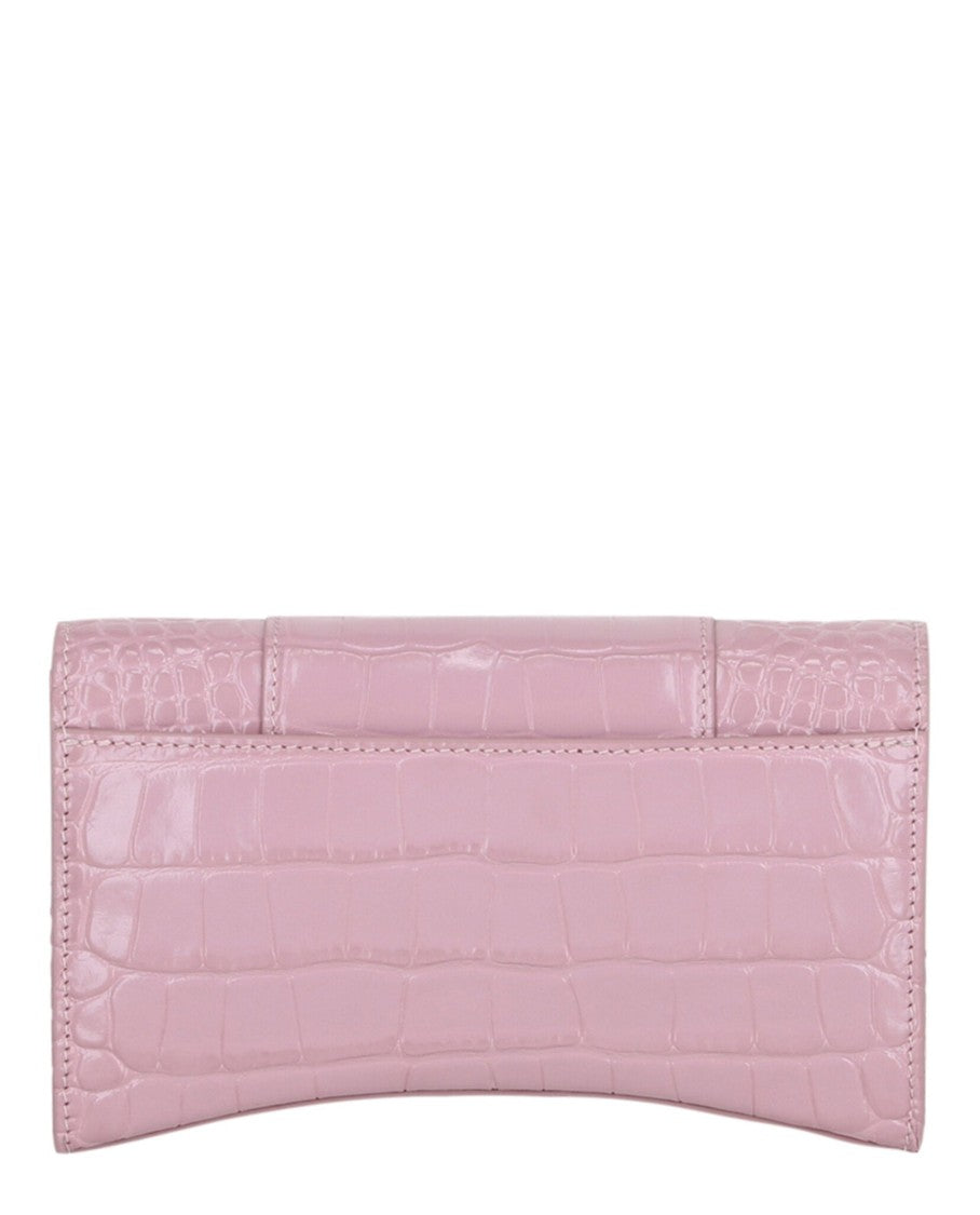 Balenciaga Croc Embossed Hourglass Wallet On Chain