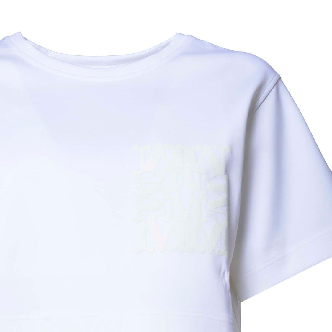 Max Mara Mexico Cropped T-Shirt In White Jersey