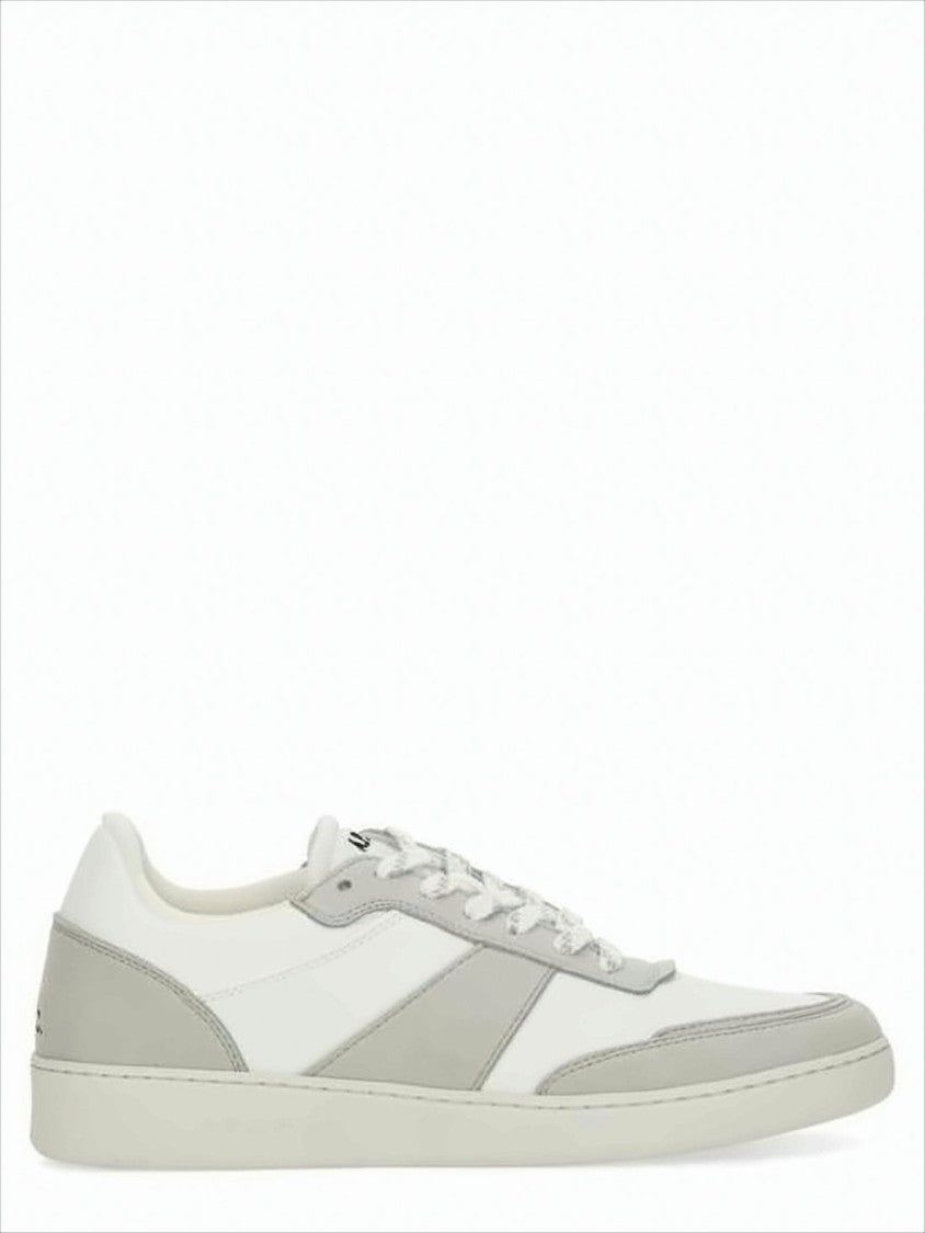 A.P.C. Low-Top Sneakers With Light Grey Suede Overlays