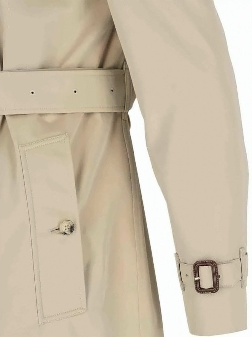 Burberry Long Kensington Heritage Trench Coat With Tortoiseshell Buttons