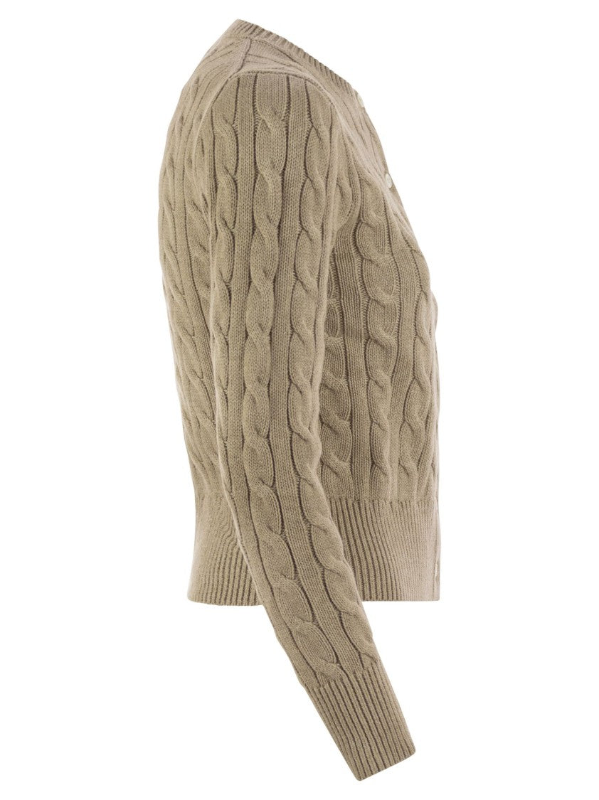 Polo Ralph Lauren Plaited Cardigan With Long Sleeves
