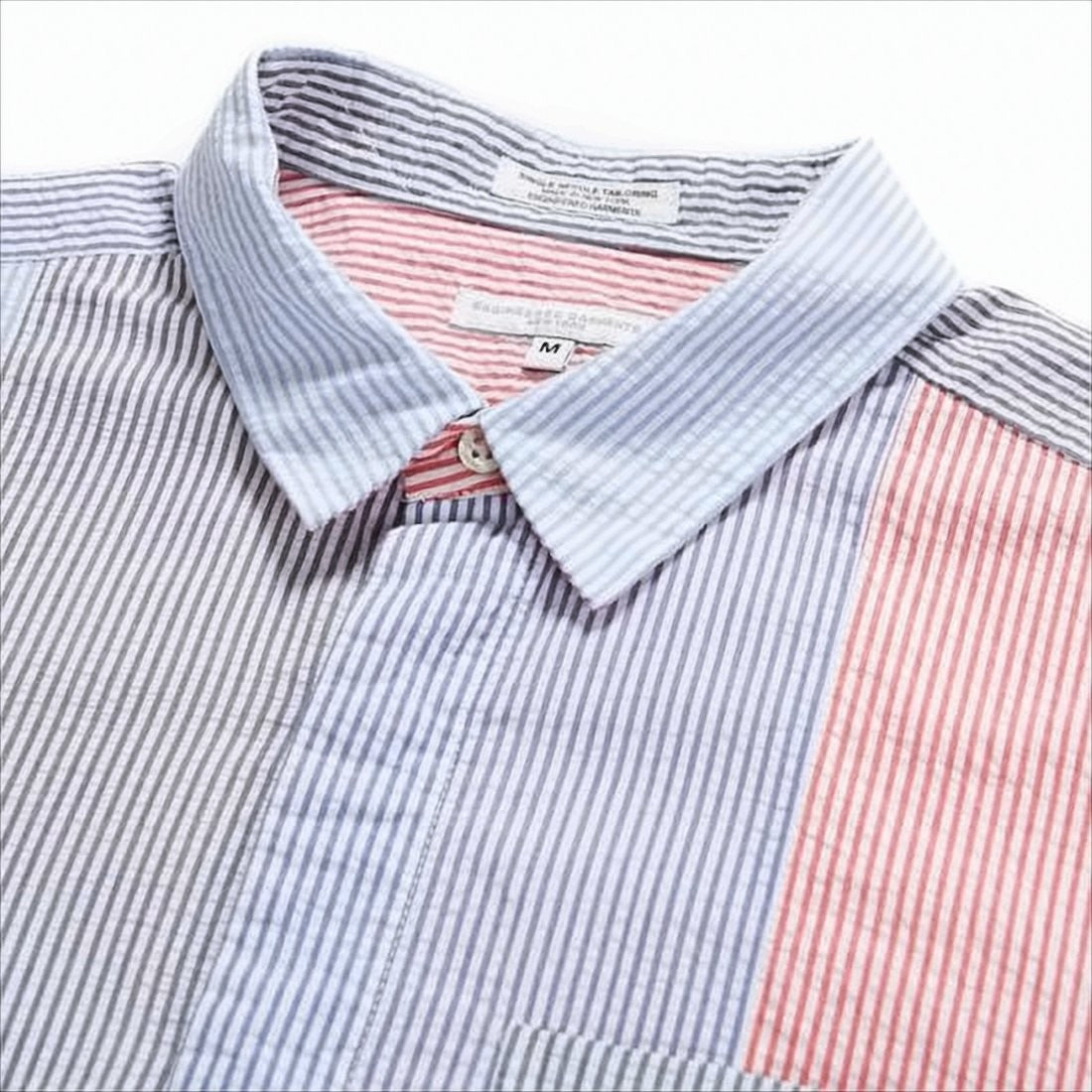 Engineered Garments Patchwork Long-Sleeve Shirt With Classic Collar