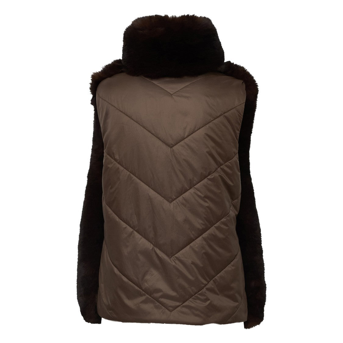 Woolrich Hybrid Synthetic Fur Quilted Vest