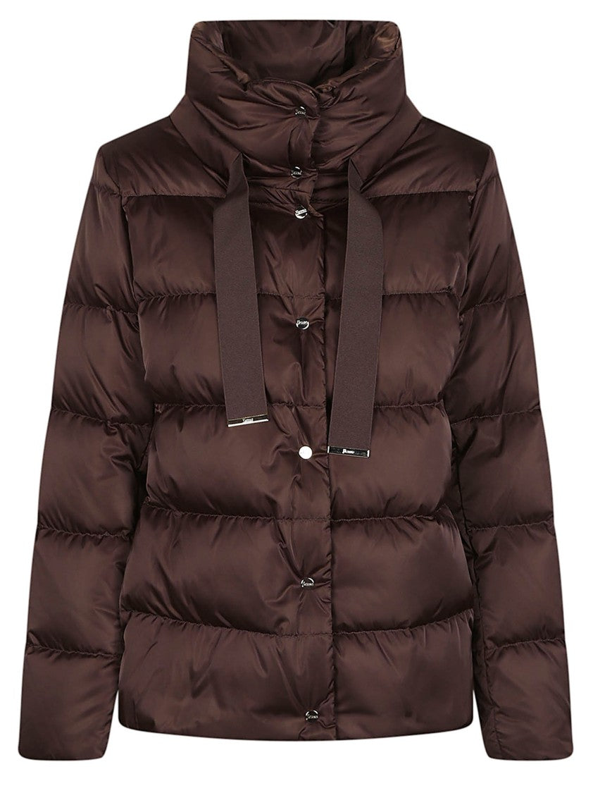 Herno Quilted Down Cape With High Collar