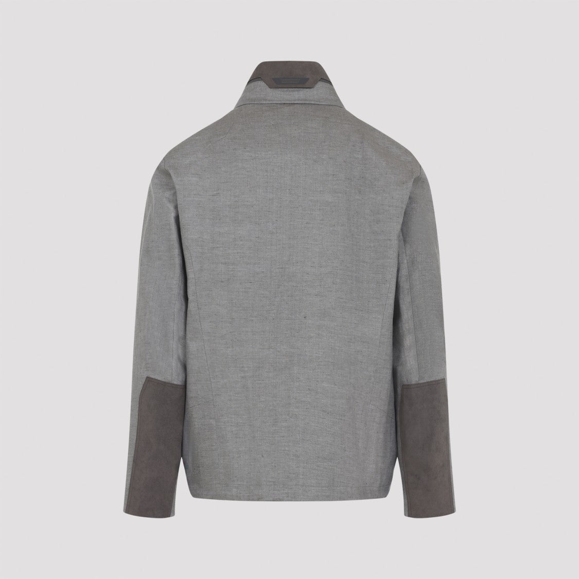 Sease Laminated Grey Linen Jacket