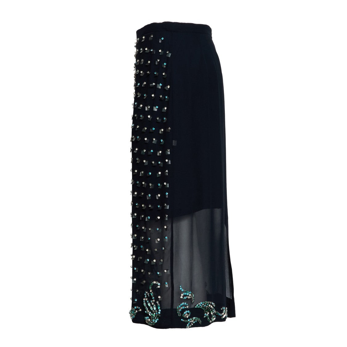 Dries Van Noten Sokna Emb Jewel Embellished Mini Skirt
