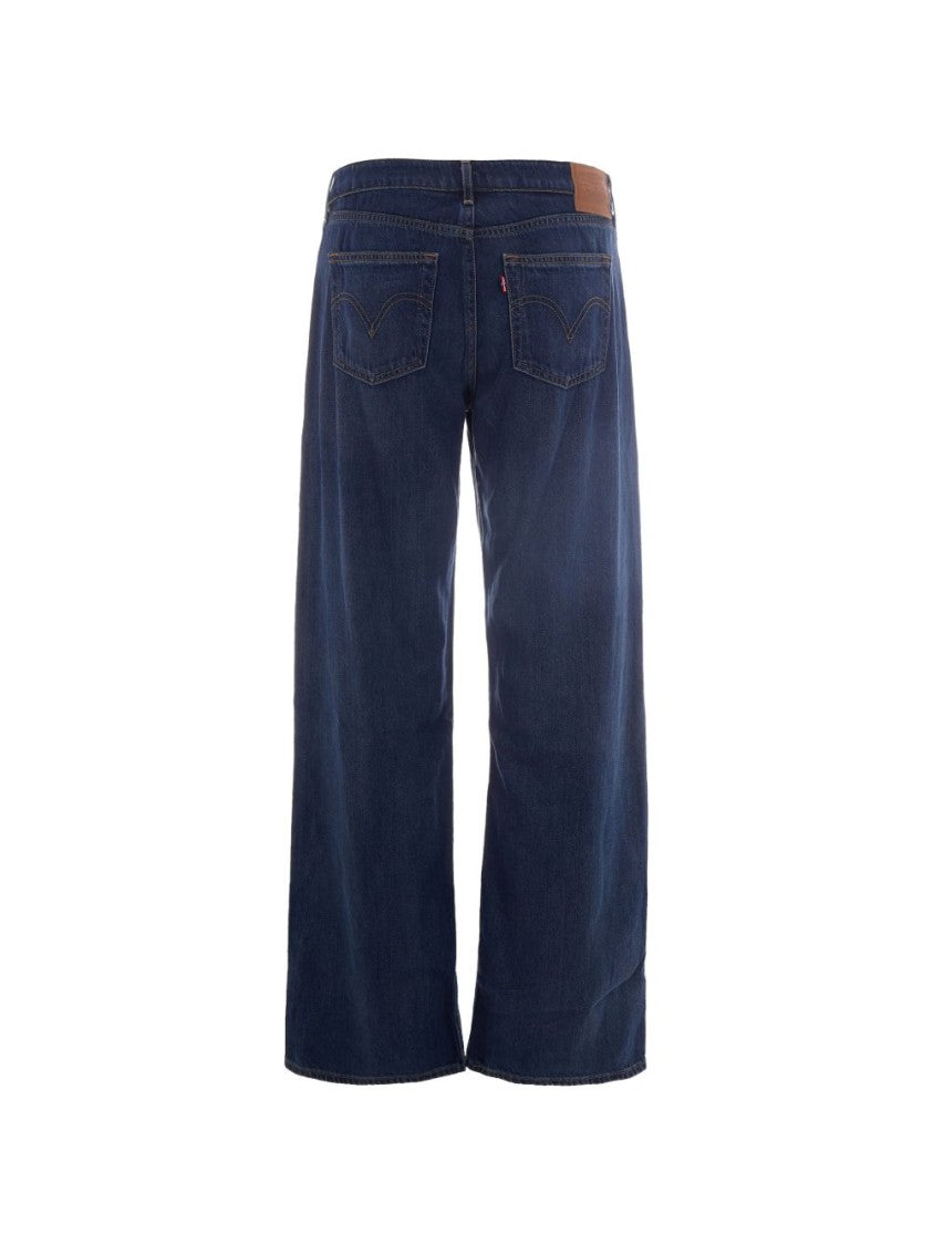 Levi's Wide-Leg Blue Denim Jeans With Classic Five-Pocket Design