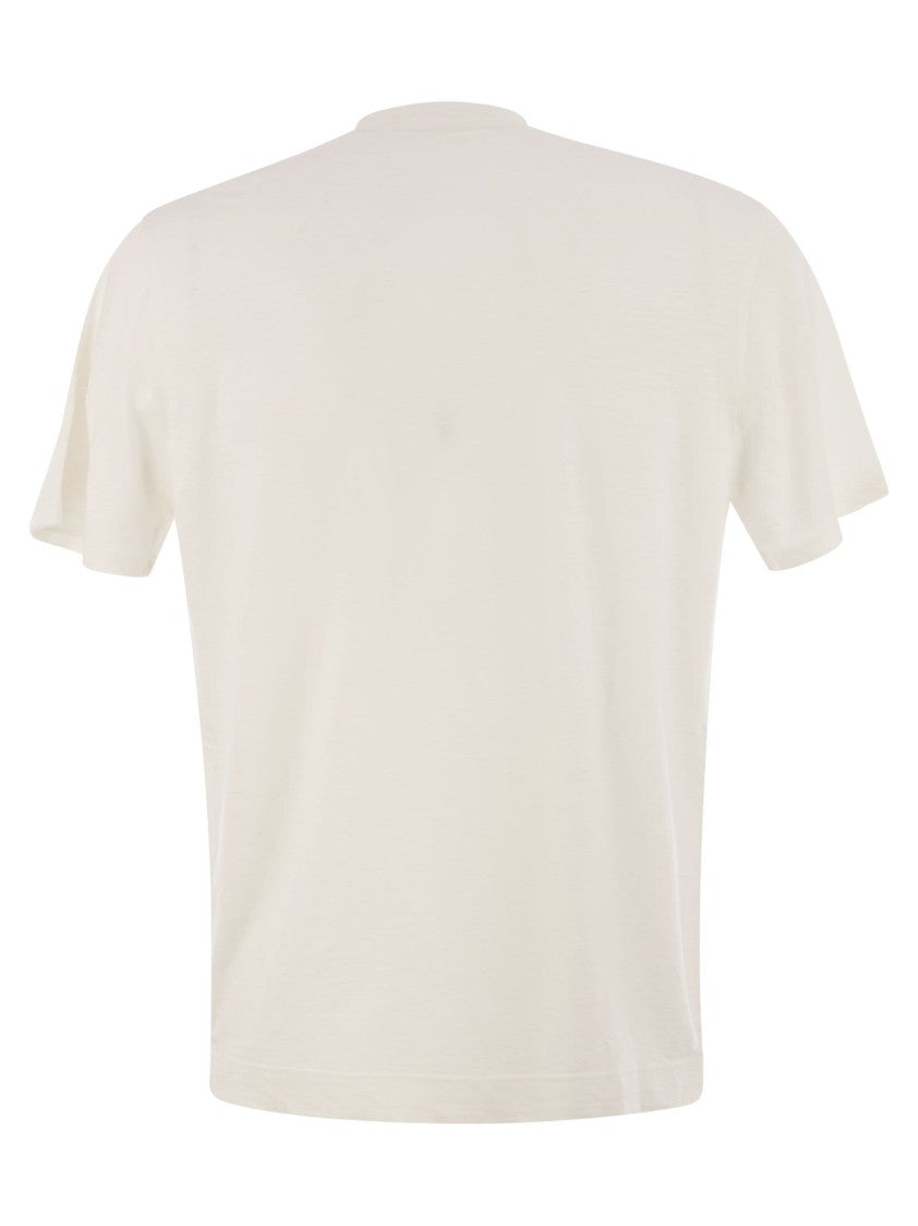 Fedeli Stretch Linen Short-Sleeved T-Shirt