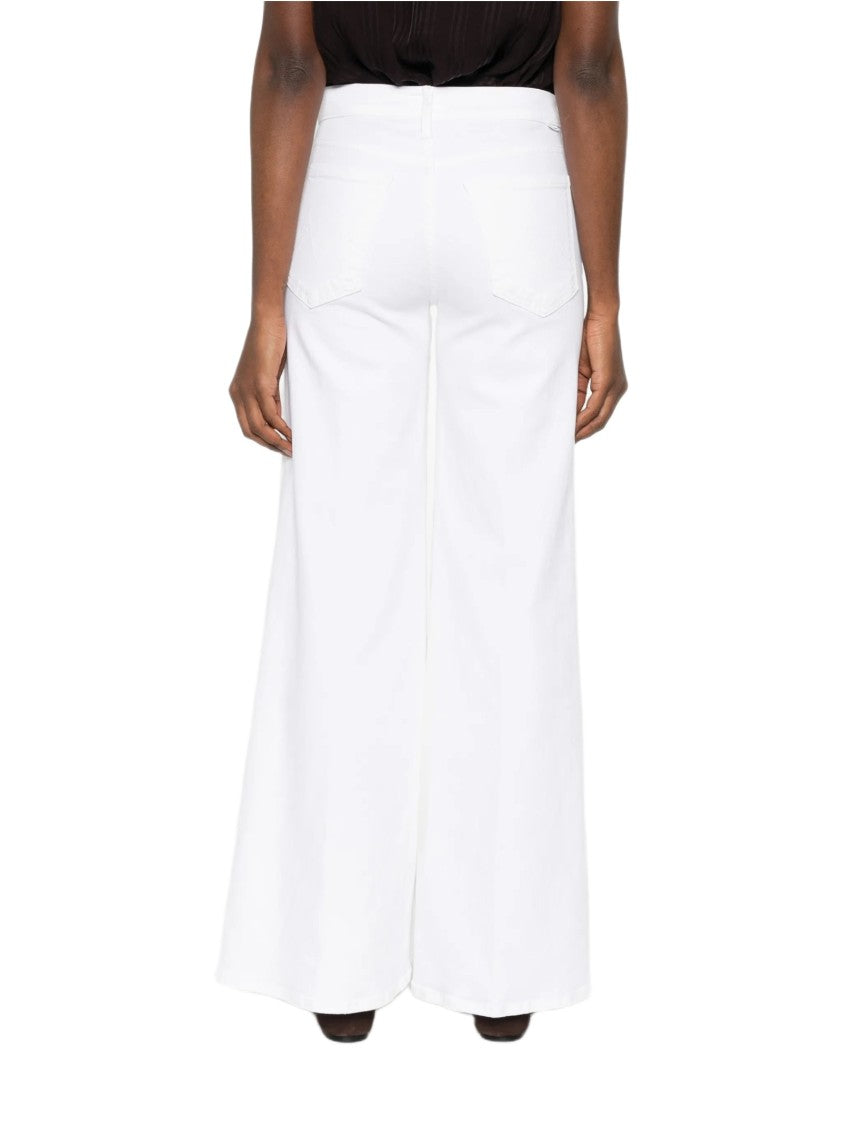 Mother Wide-Leg Palazzo Pants With Classic Five-Pocket Styling