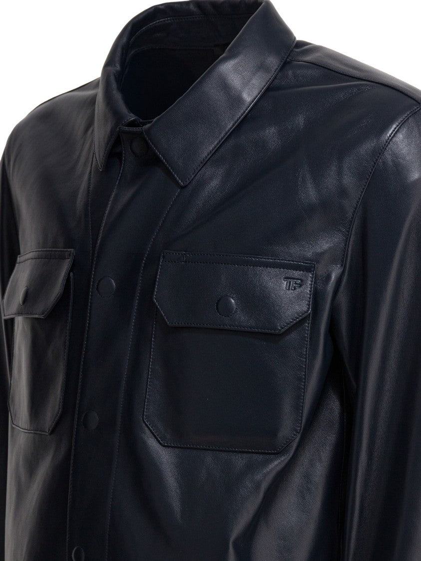 Tom Ford Leather Overshirt Jacket
