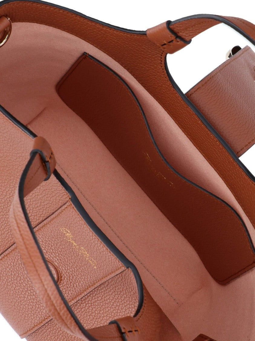 Roger Vivier Mini Tote Bag With Iconic Gold Buckle