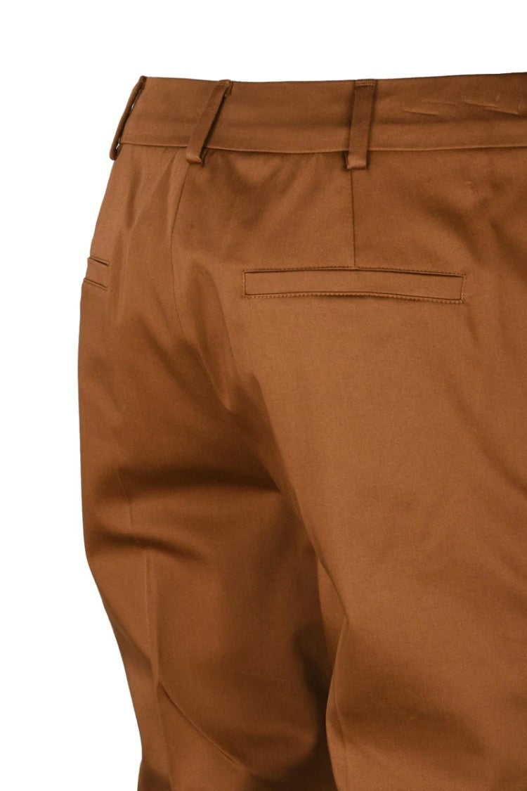 Max Mara Cotton Stretch Trousers - Rust