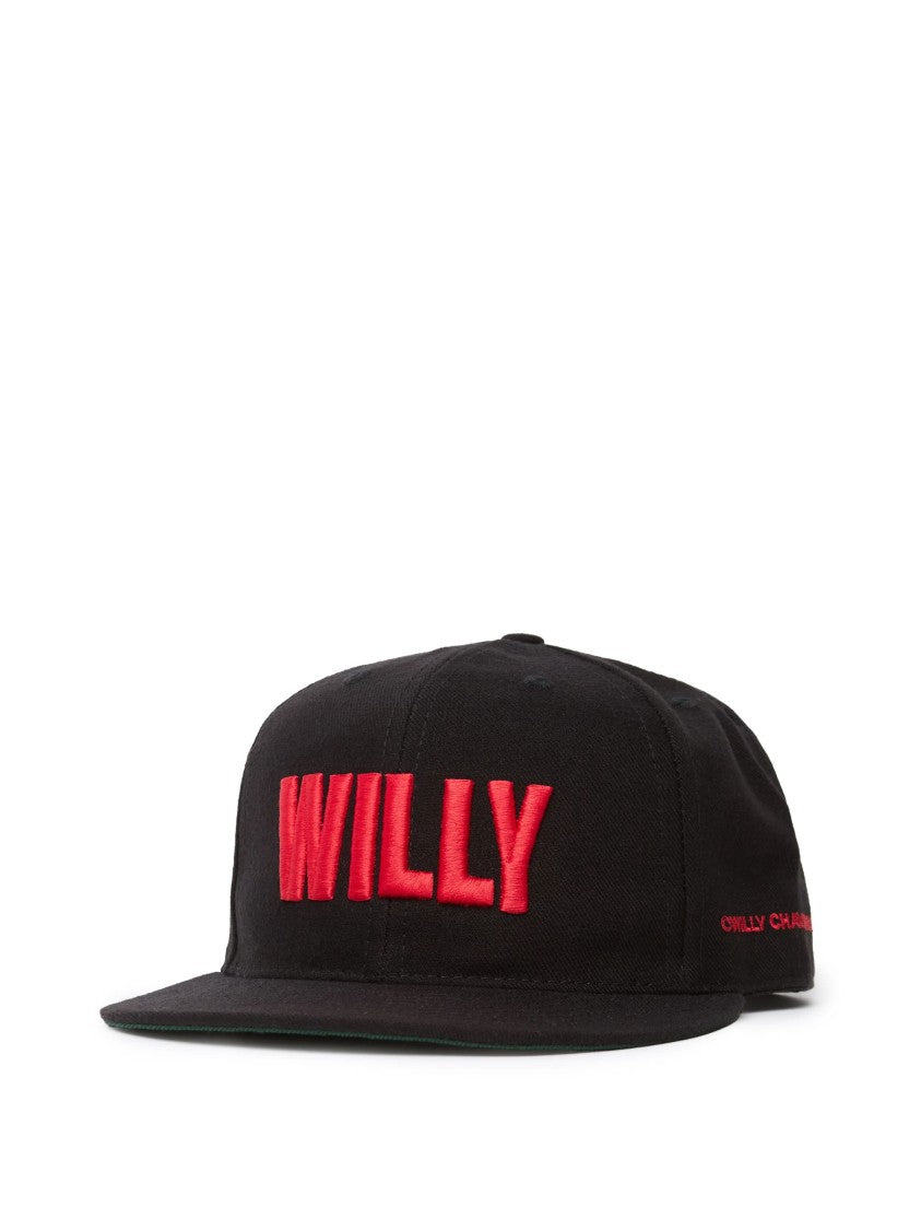 Willy Chavarria Flat Peak Cap With Embossed Logo And Adjustable Strap