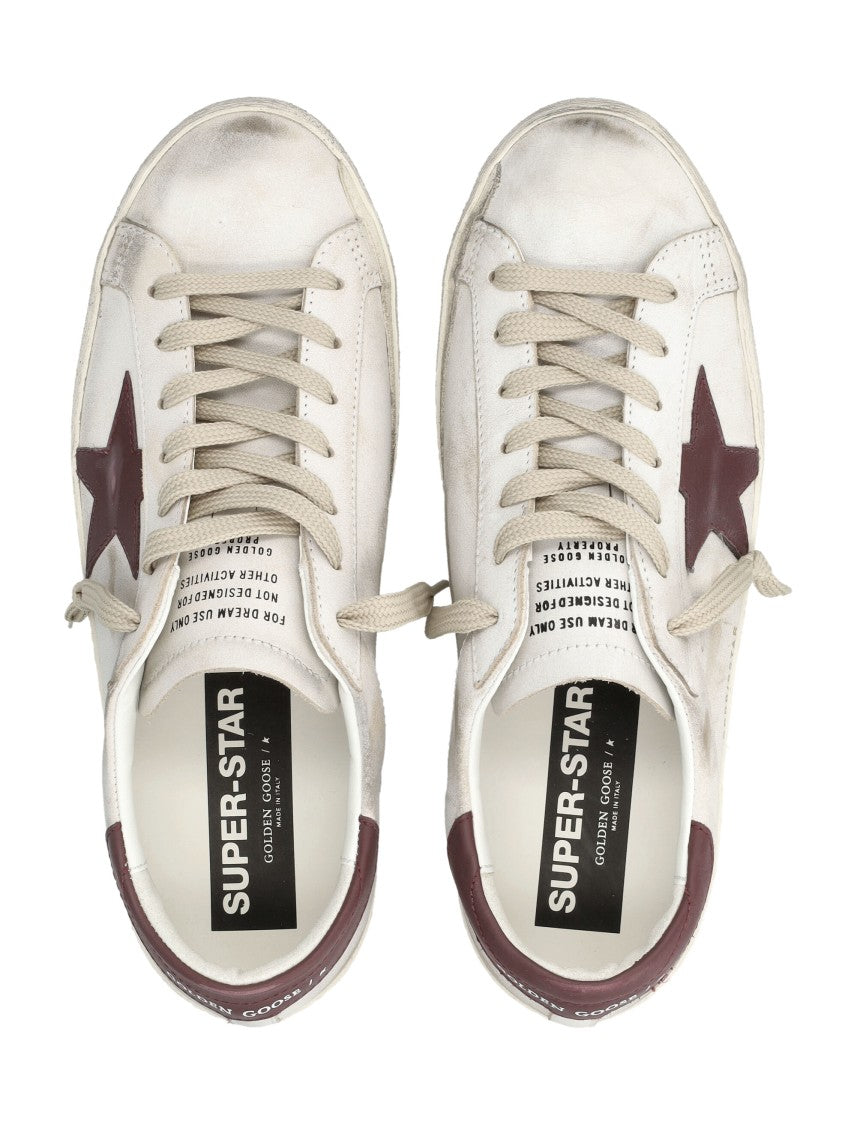 Golden Goose Super Star Red Accent Sneakers