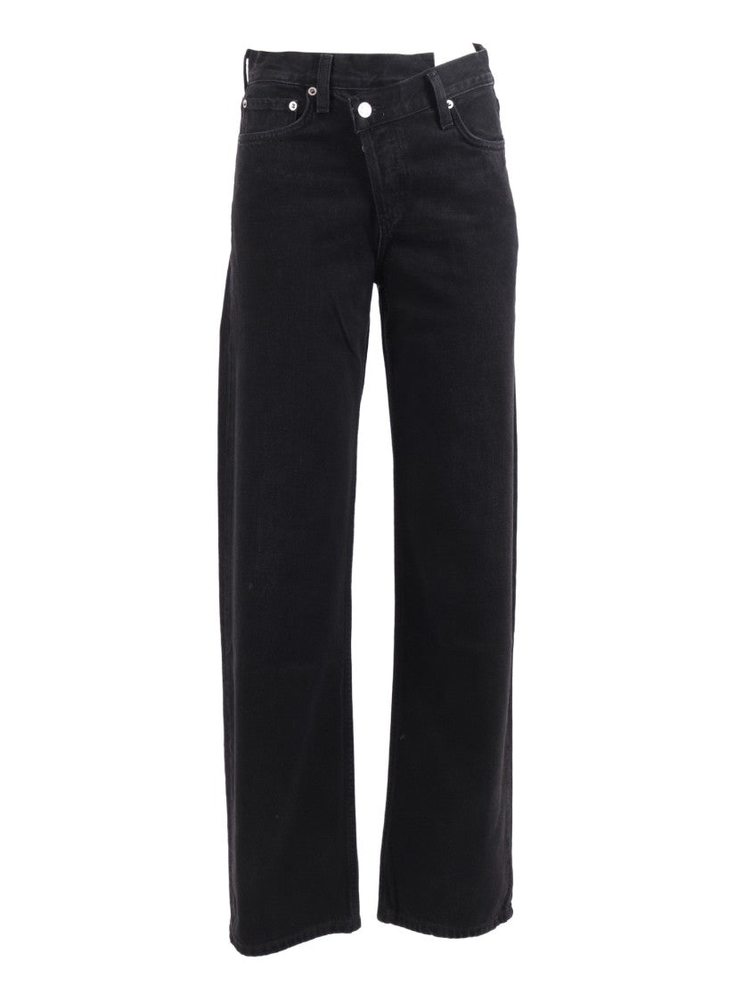 Agolde Black Arc Criss Cross Jeans