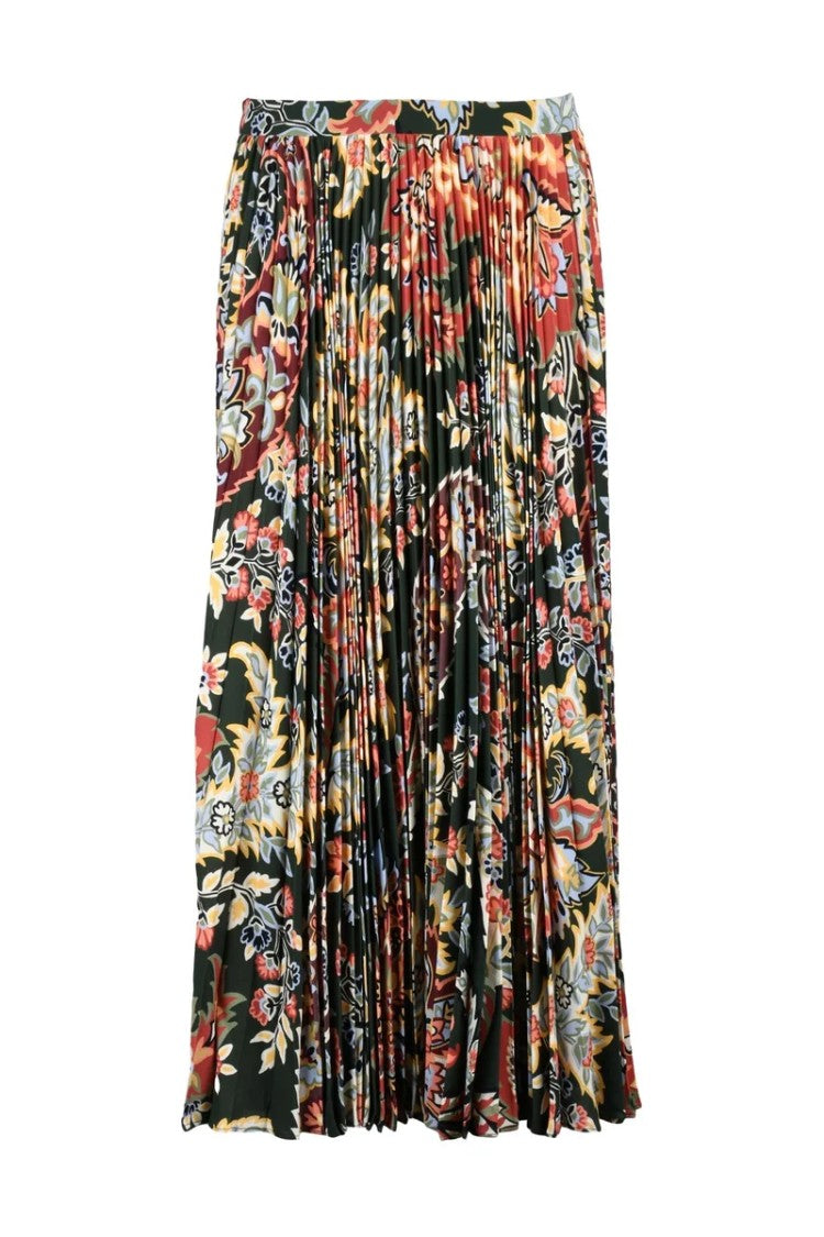 Etro Long Pleated Skirt - Multicolor