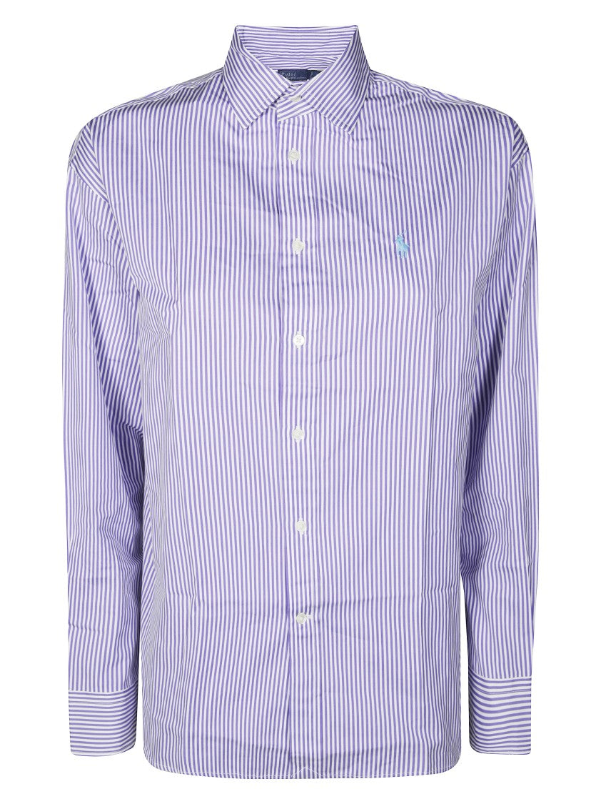 Polo Ralph Lauren Vertical Striped Cotton Shirt With Classic Collar
